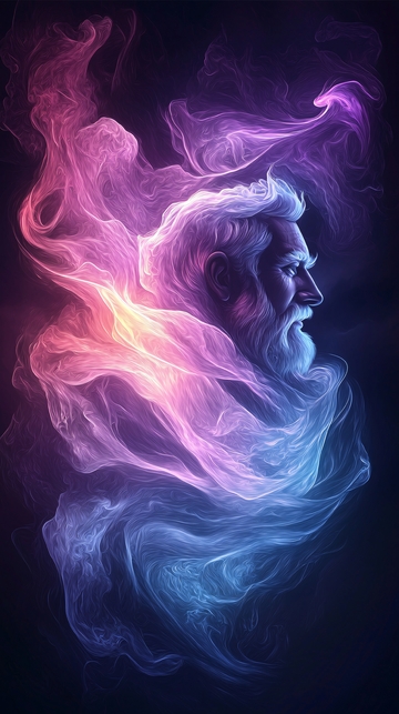 神秘色彩流动人物插画