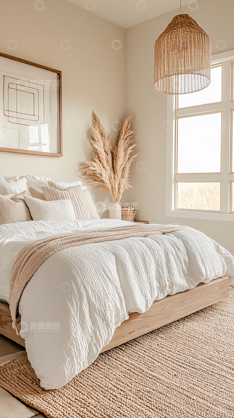 高清大图下载【趣麦麦图】简约自然风卧室装饰