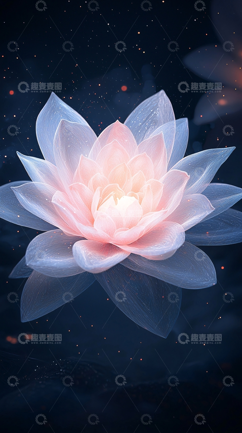 高清大图下载【趣麦麦图】梦幻莲花背景图