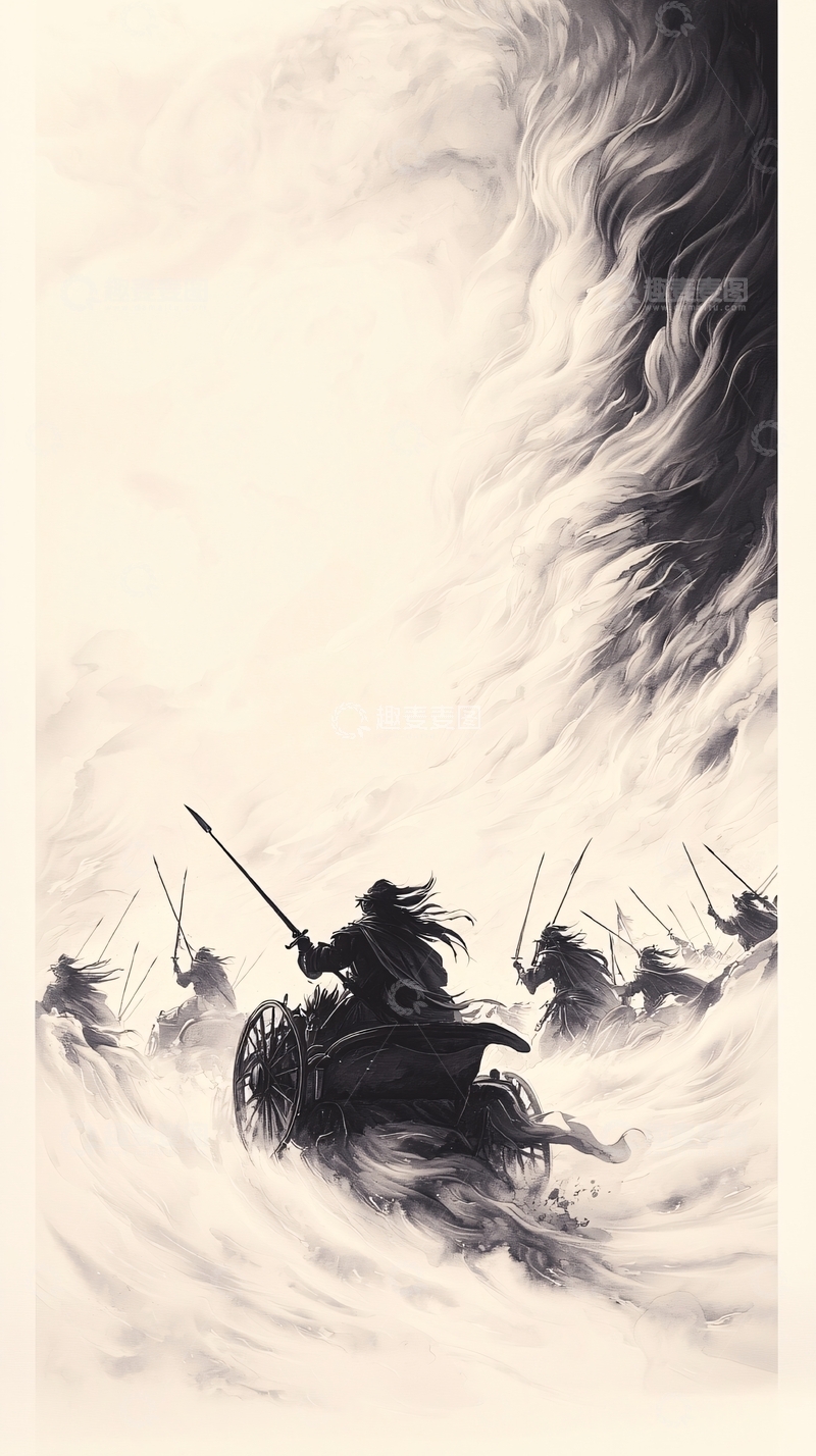 高清大图下载【趣麦麦图】战车行军图高清图片