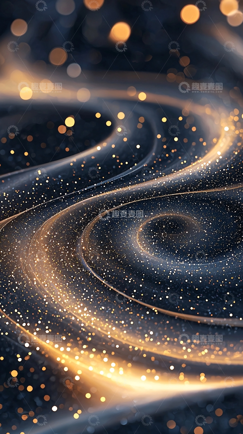 高清大图下载【趣麦麦图】金色光晕流动背景素材