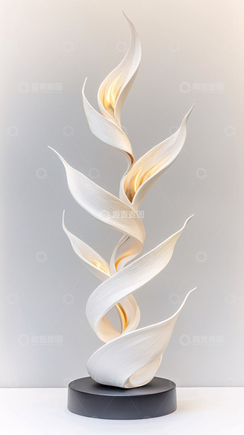 高清大图下载【趣麦麦图】现代艺术螺旋纸雕塑