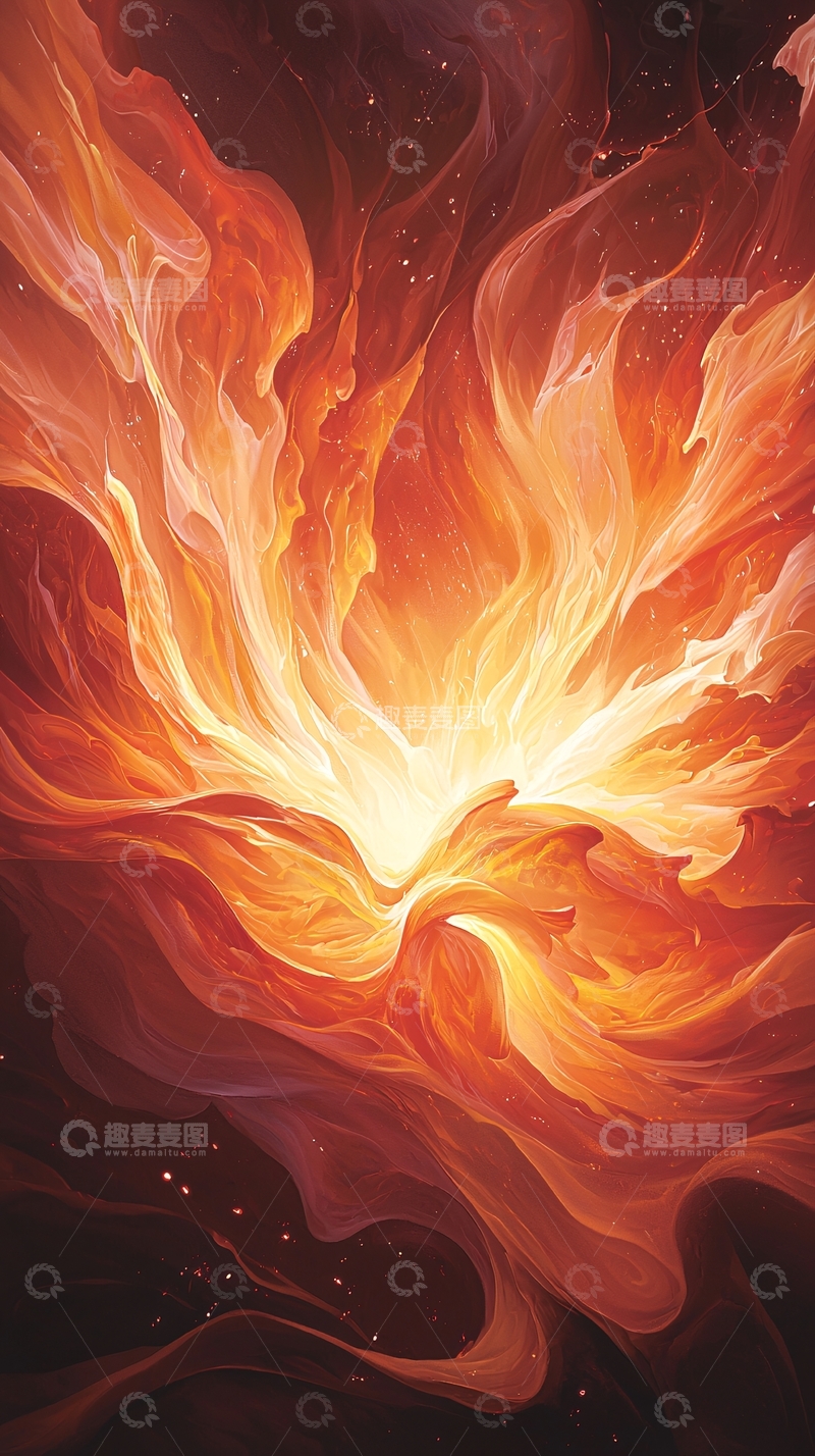 高清大图下载【趣麦麦图】炽热火焰爆炸效果背景图