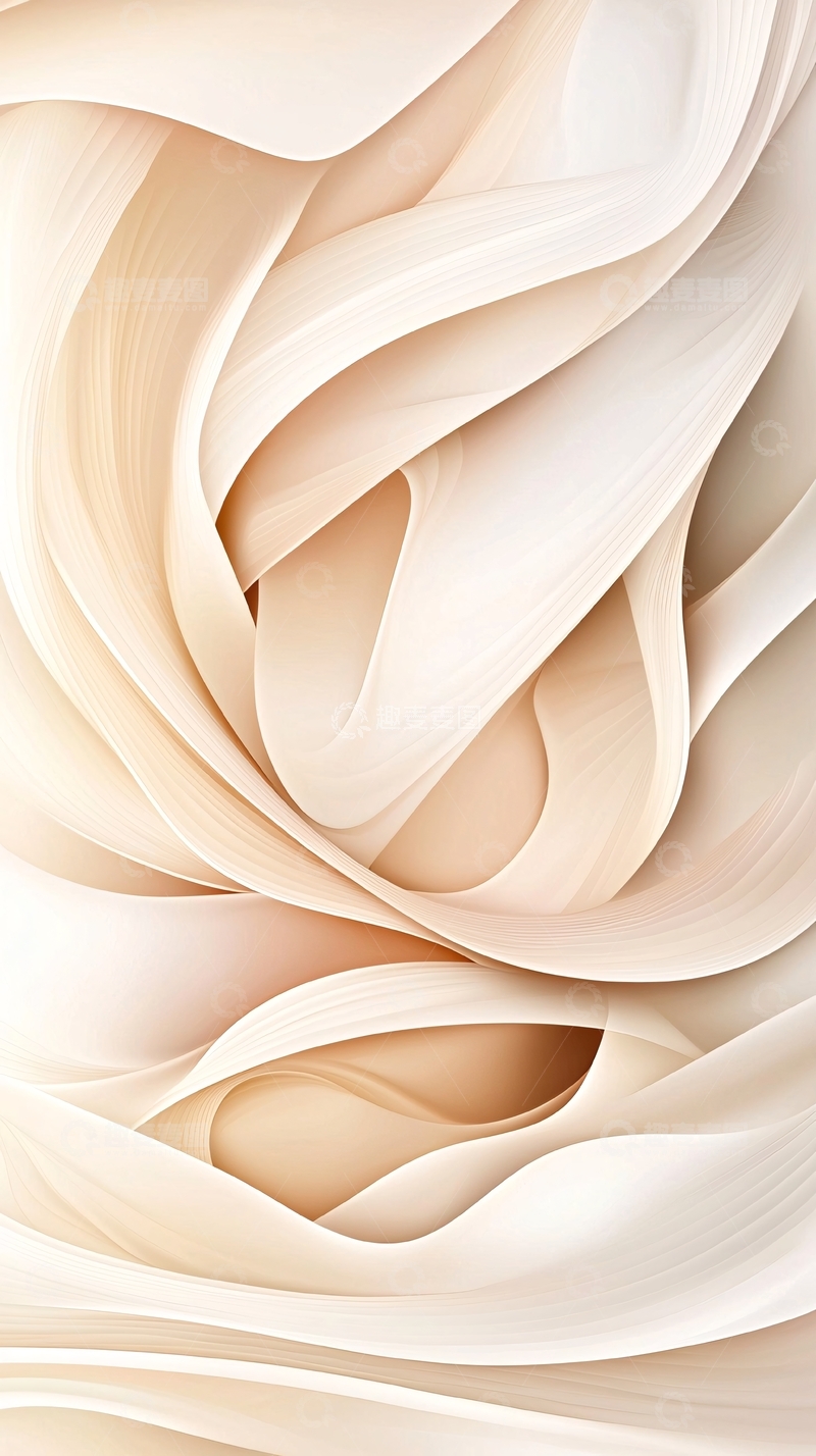 高清大图下载【趣麦麦图】柔和曲线抽象艺术背景
