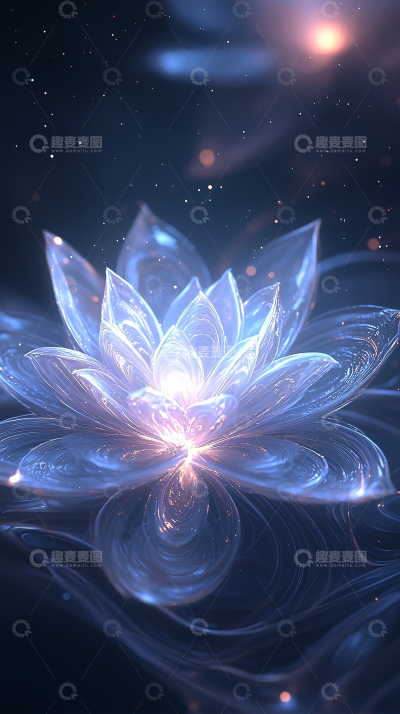 高清大图下载【趣麦麦图】梦幻莲花背景图