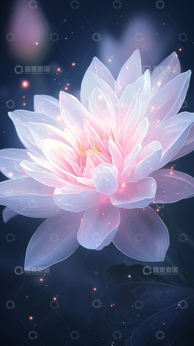 高清大图下载【趣麦麦图】梦幻莲花背景图