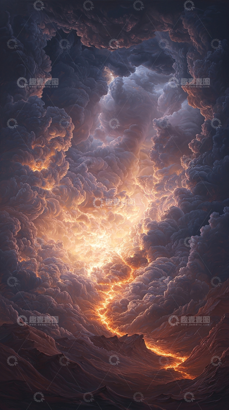 高清大图下载【趣麦麦图】云海中的光芒