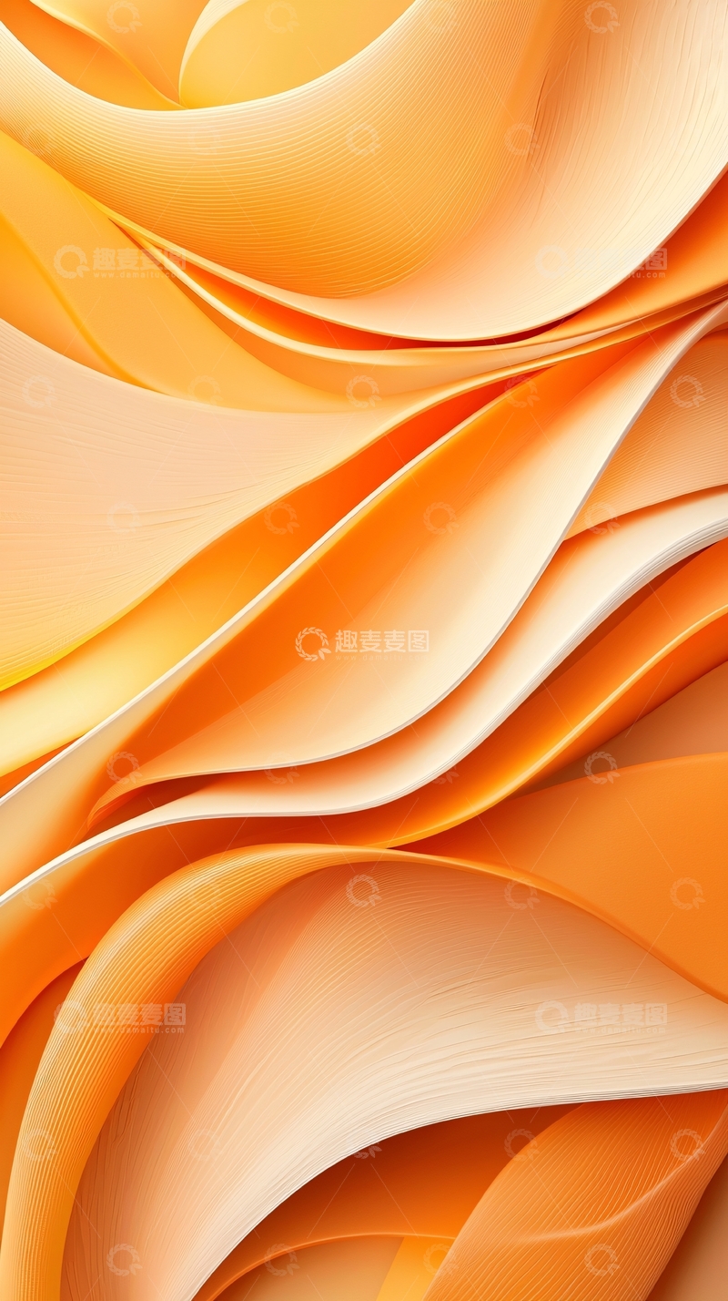 高清大图下载【趣麦麦图】橙色渐变波浪抽象背景