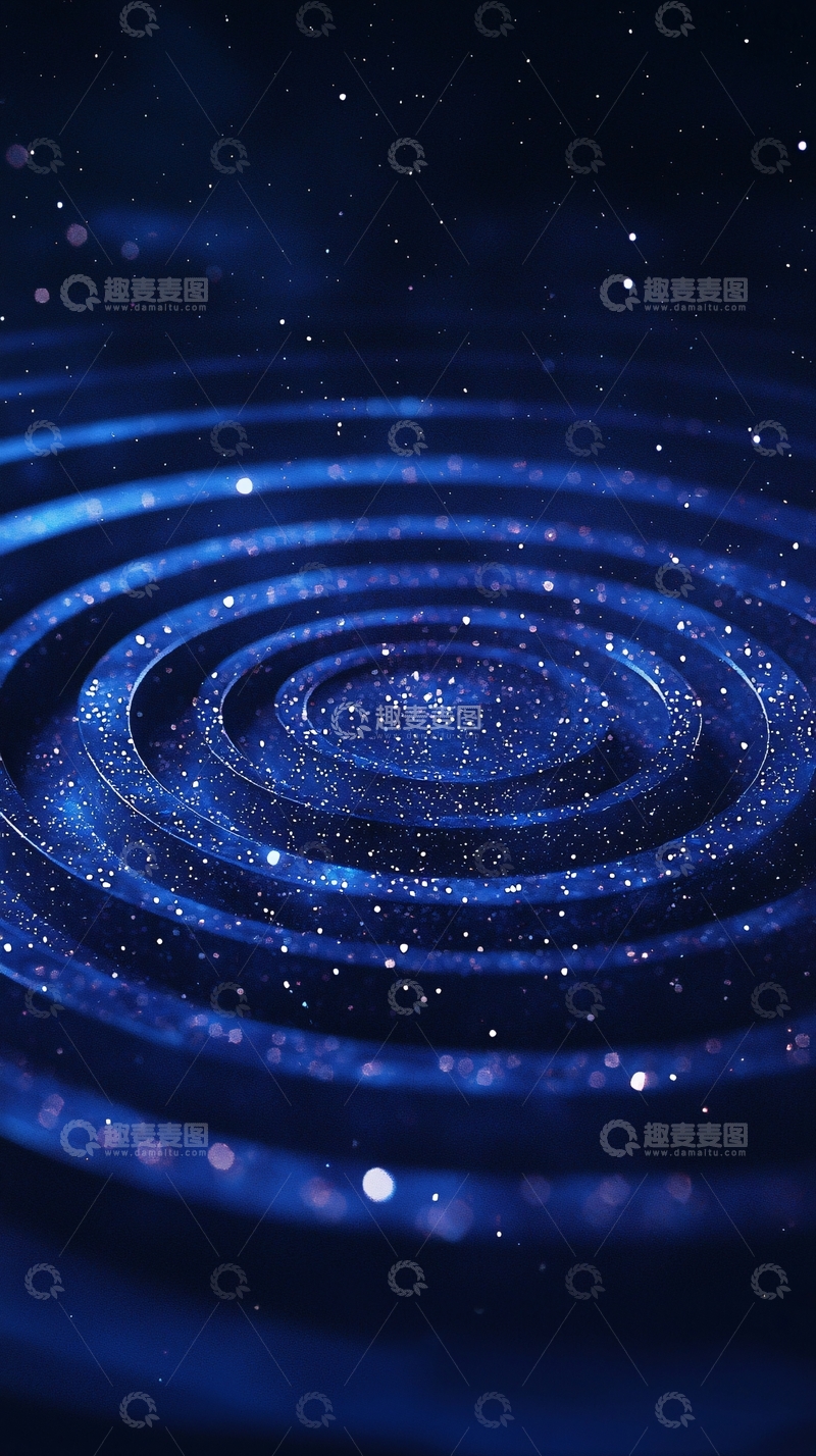 高清大图下载【趣麦麦图】蓝色星空涟漪背景图