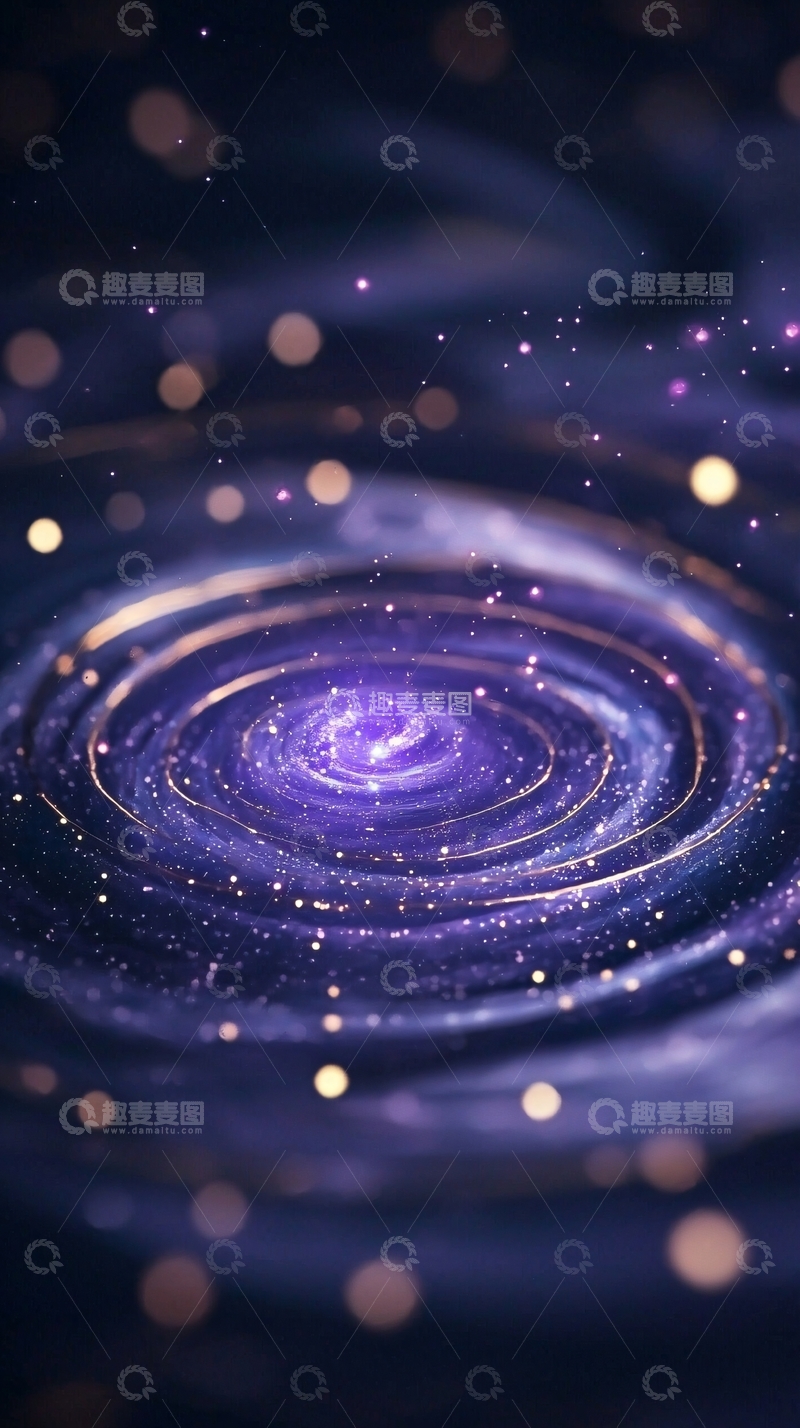 高清大图下载【趣麦麦图】梦幻星空漩涡背景图