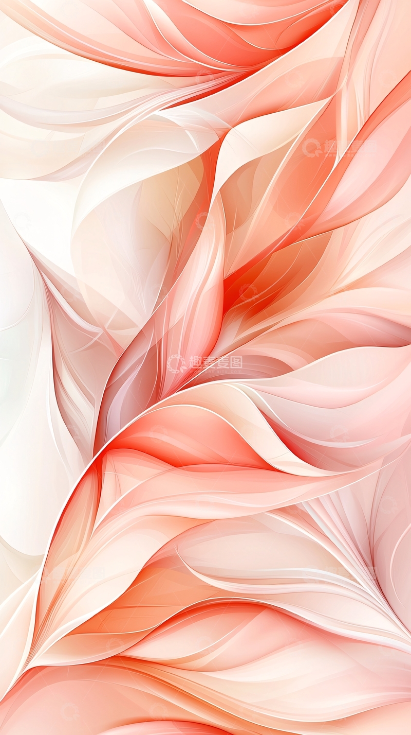 高清大图下载【趣麦麦图】抽象橙色渐变波浪纹理背景