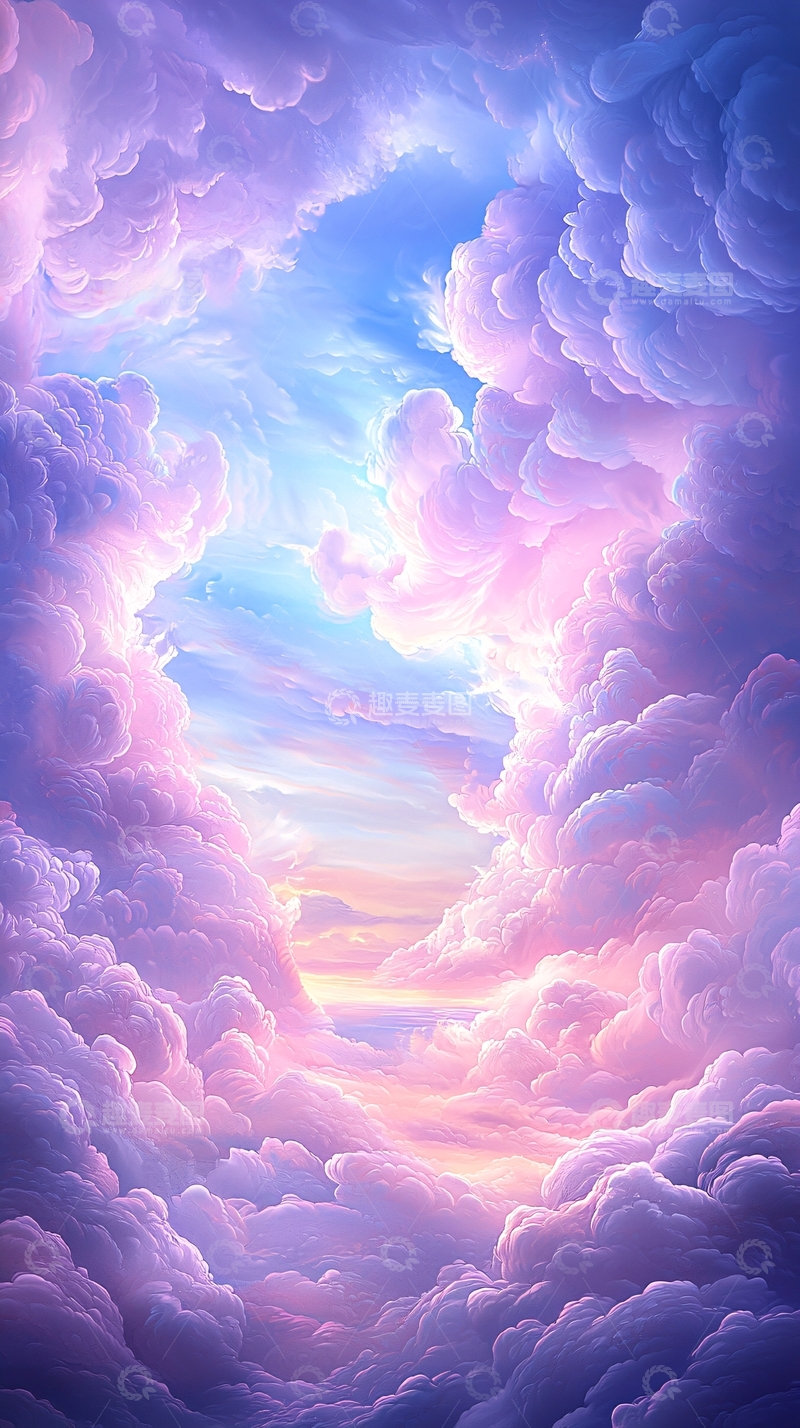 高清大图下载【趣麦麦图】梦幻云海天空背景图
