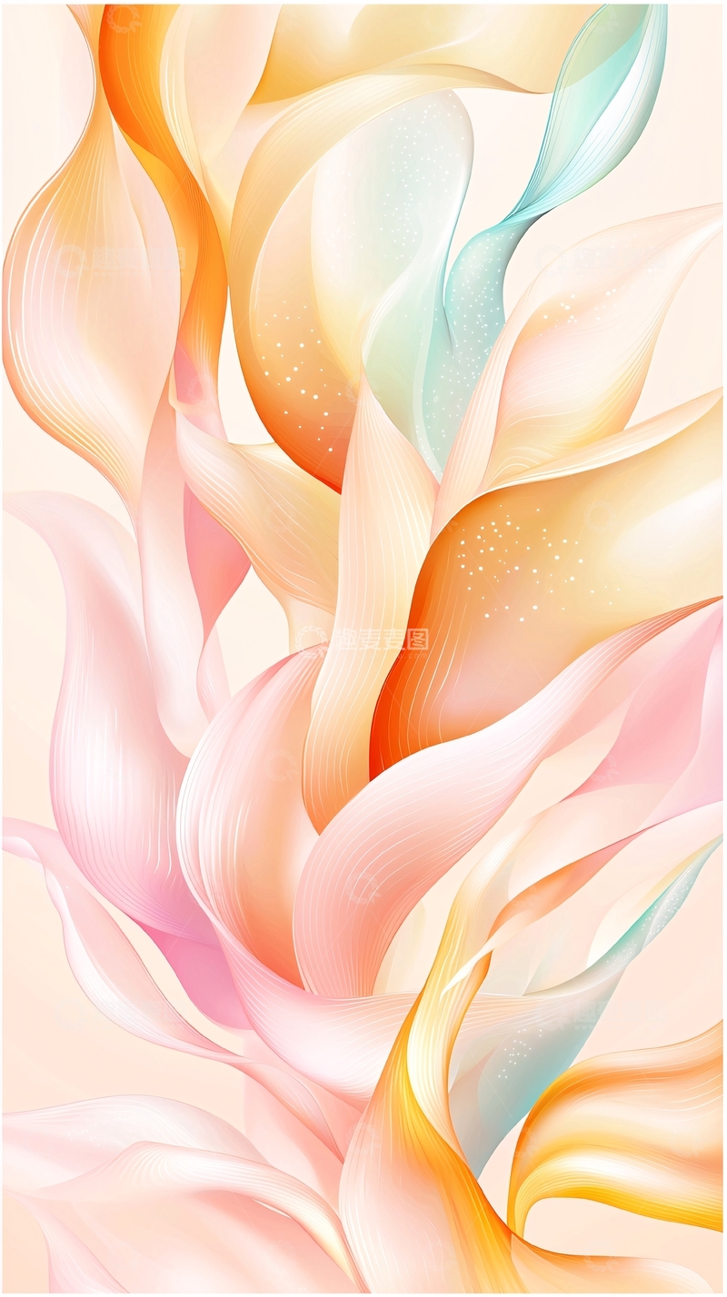 高清大图下载【趣麦麦图】抽象花卉艺术背景图