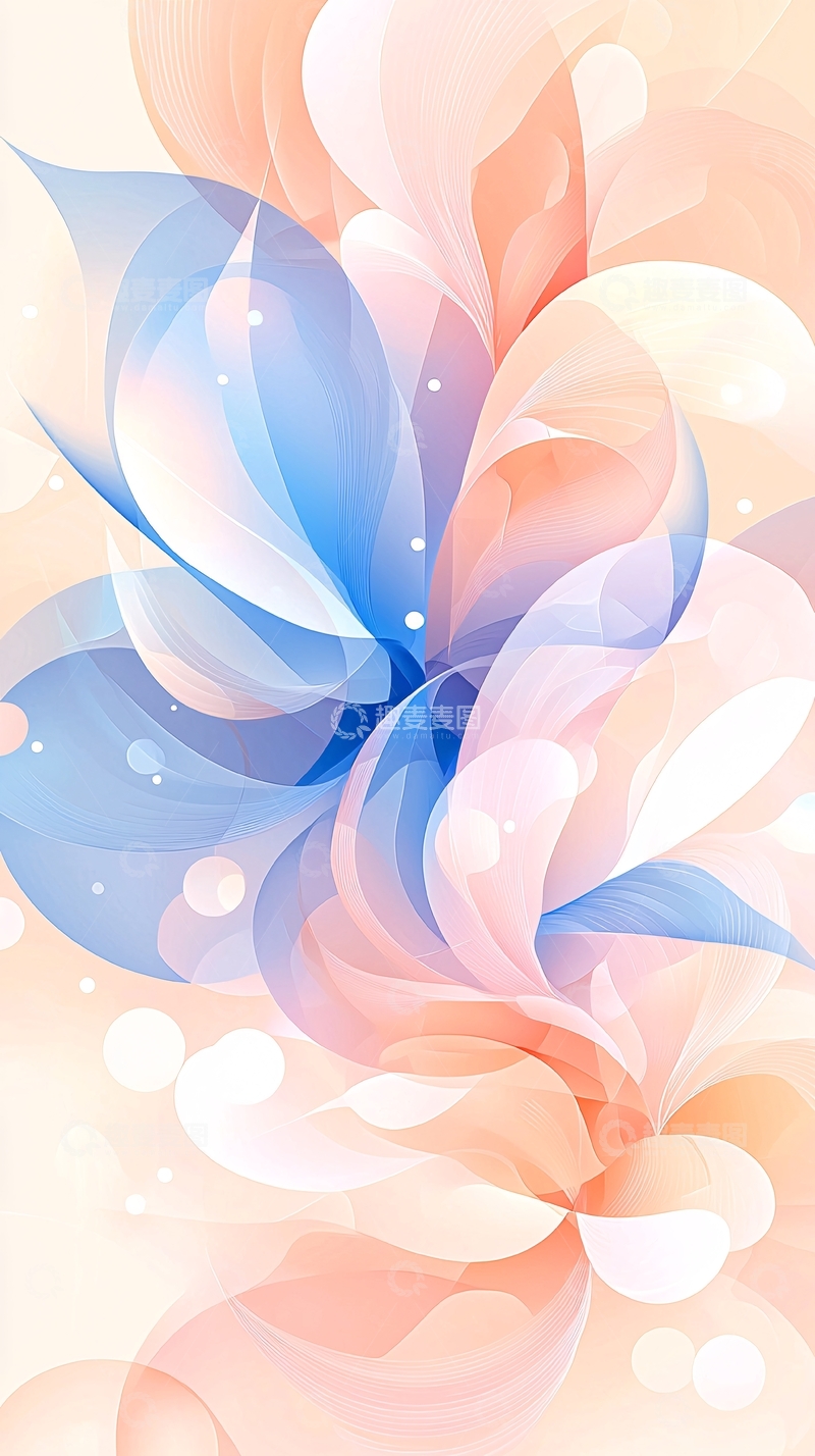 高清大图下载【趣麦麦图】抽象花卉艺术背景图