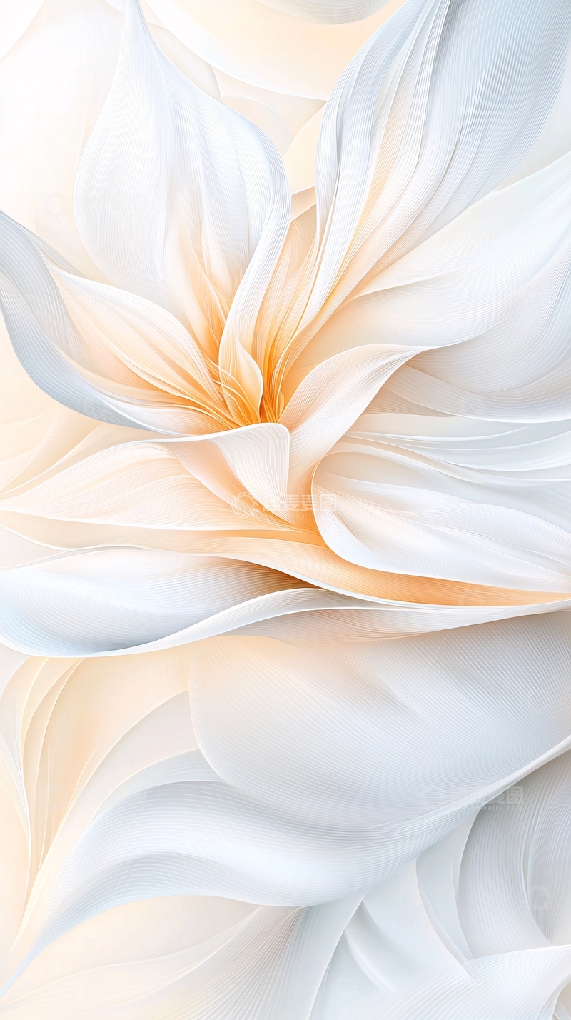 高清大图下载【趣麦麦图】白色抽象花朵纹理背景