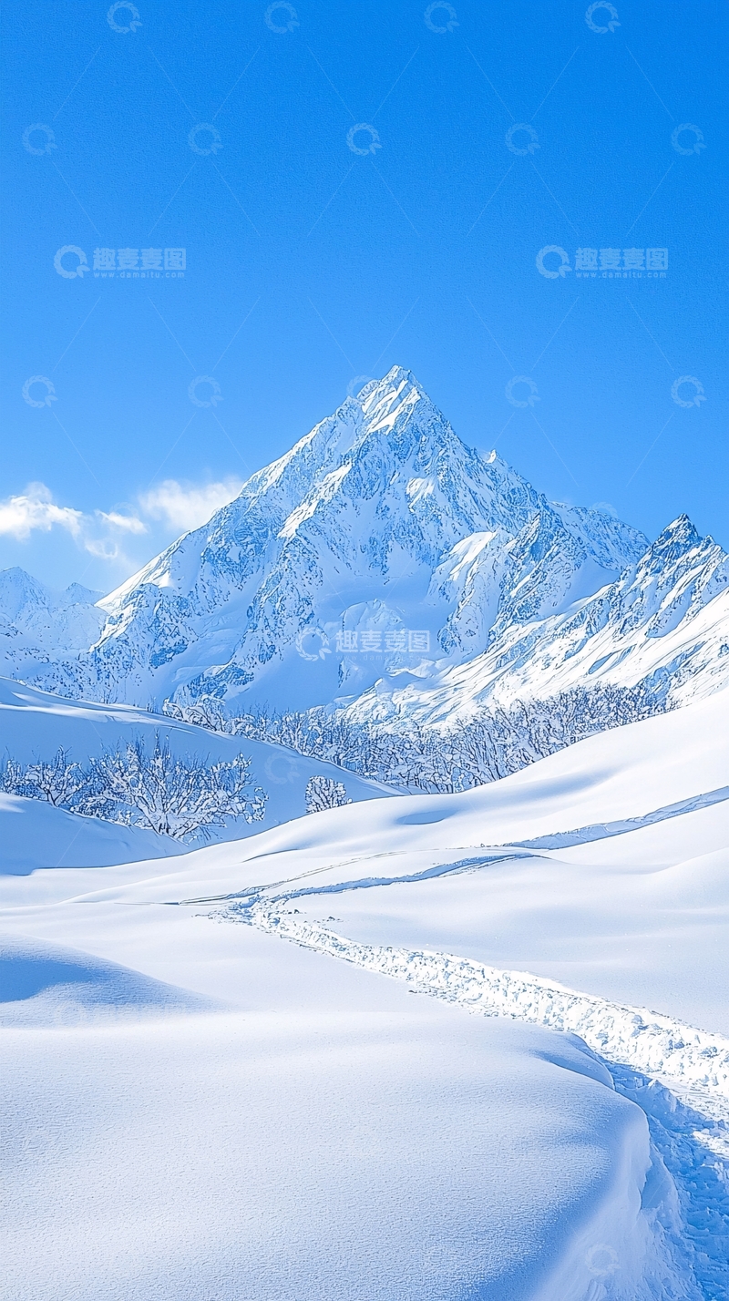 高清大图下载【趣麦麦图】雪景雪山自然风光