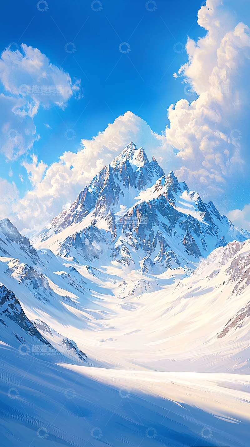 高清大图下载【趣麦麦图】雪山美景自然风光