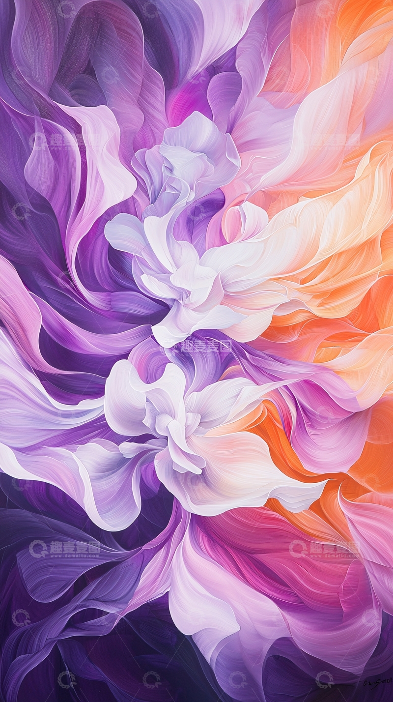 高清大图下载【趣麦麦图】抽象色彩流动艺术背景