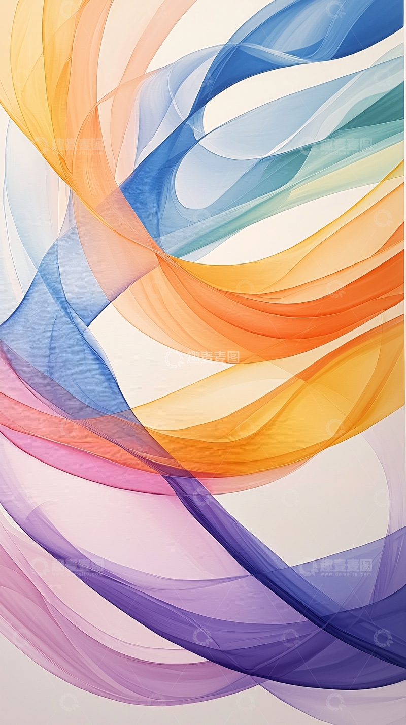 高清大图下载【趣麦麦图】色彩流动抽象艺术背景