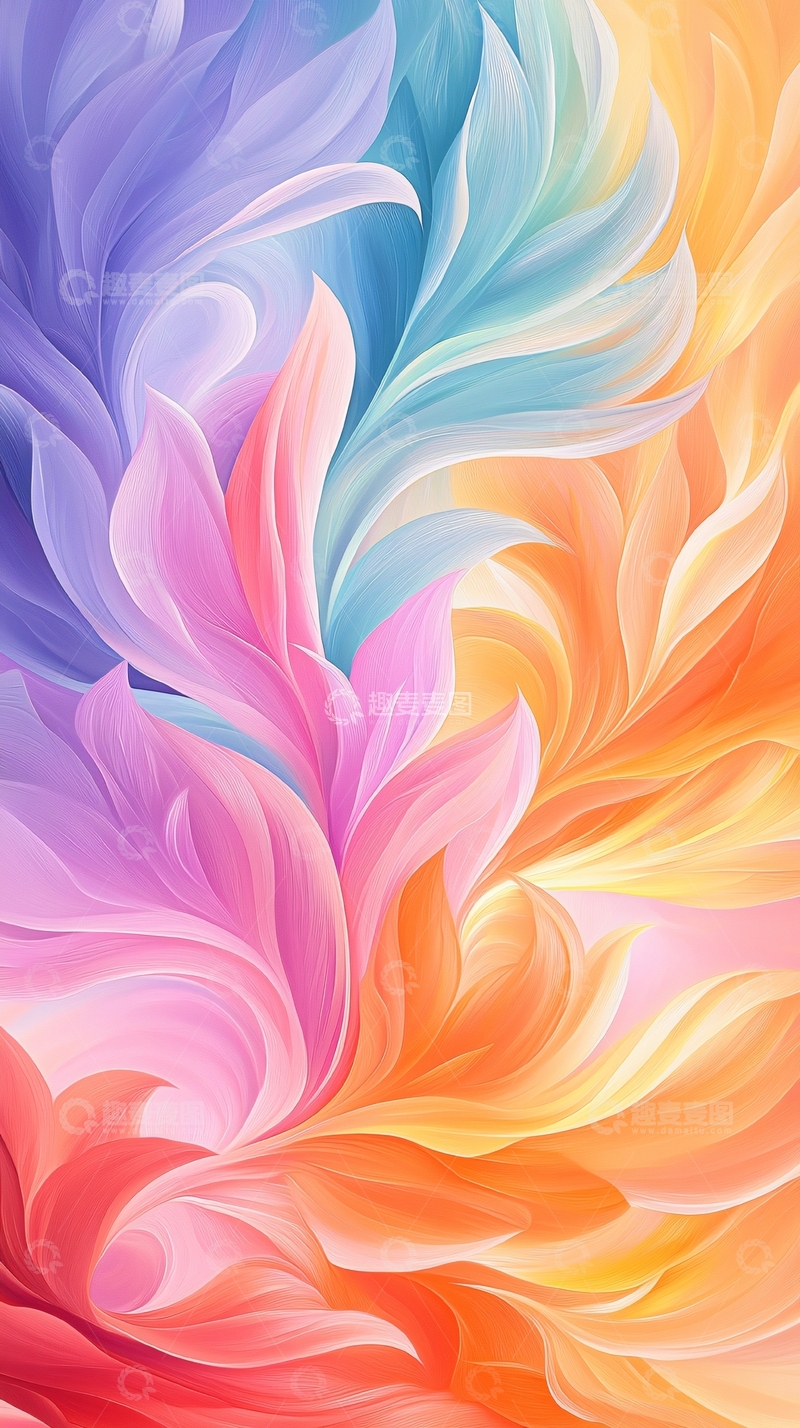 高清大图下载【趣麦麦图】抽象色彩流动艺术背景