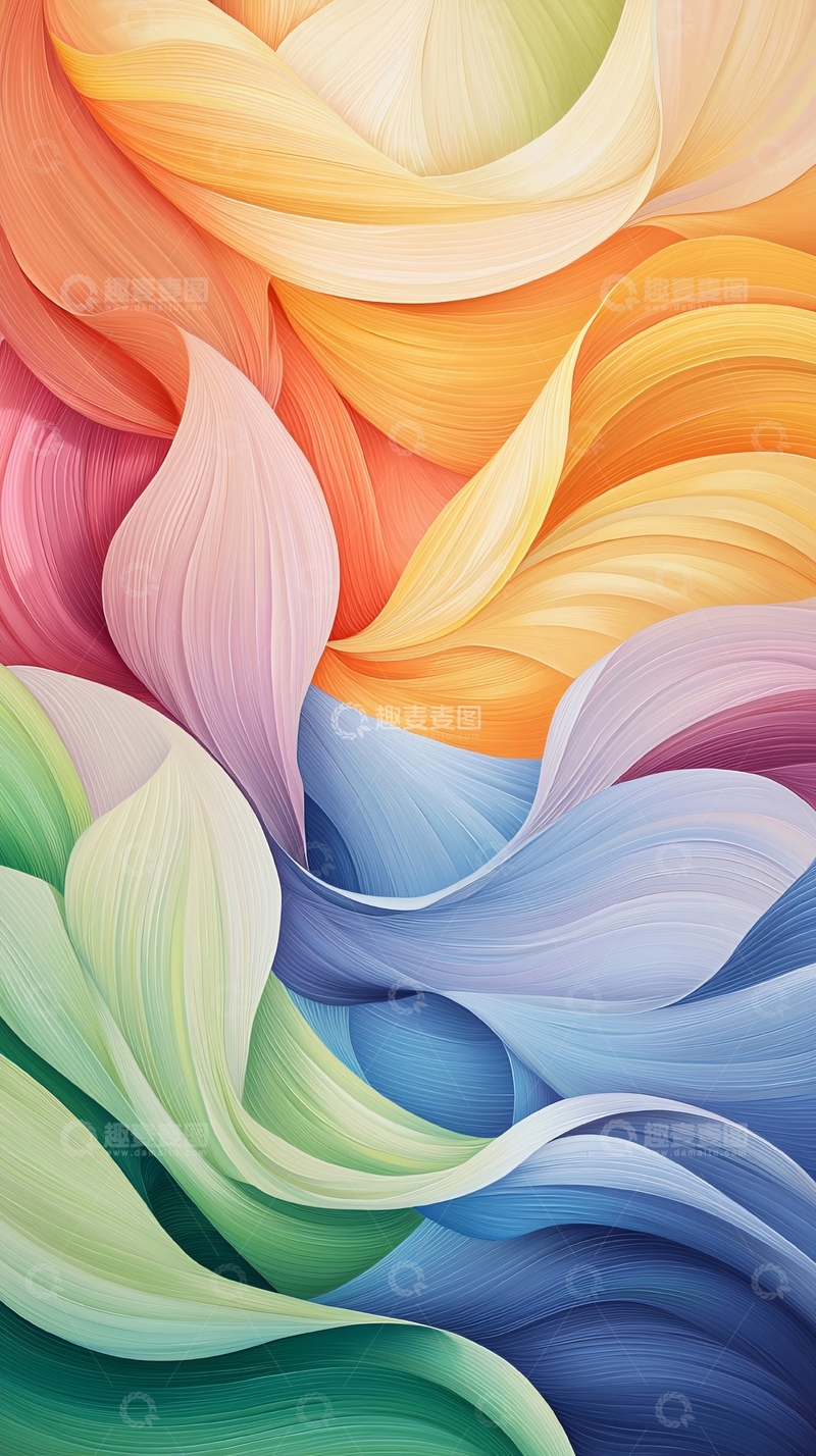 高清大图下载【趣麦麦图】色彩流动抽象艺术背景