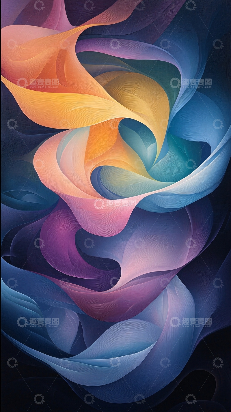 高清大图下载【趣麦麦图】抽象色彩流动艺术背景