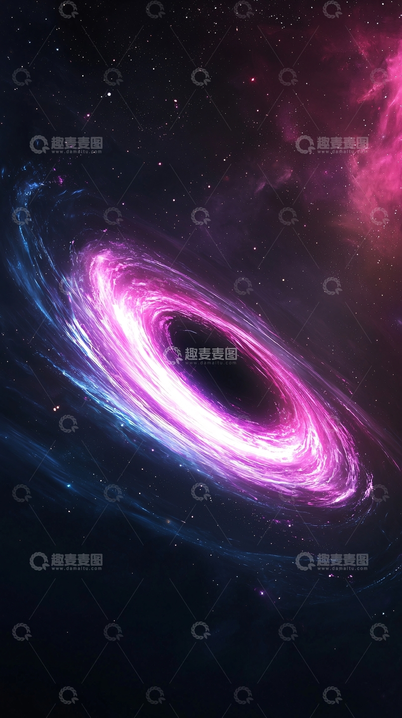 高清大图下载【趣麦麦图】螺旋星系夜空背景