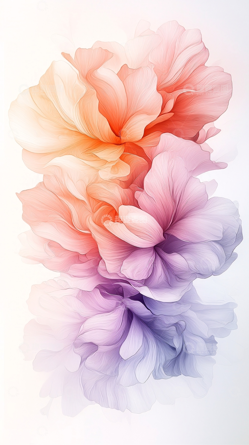 高清大图下载【趣麦麦图】抽象花卉艺术背景图