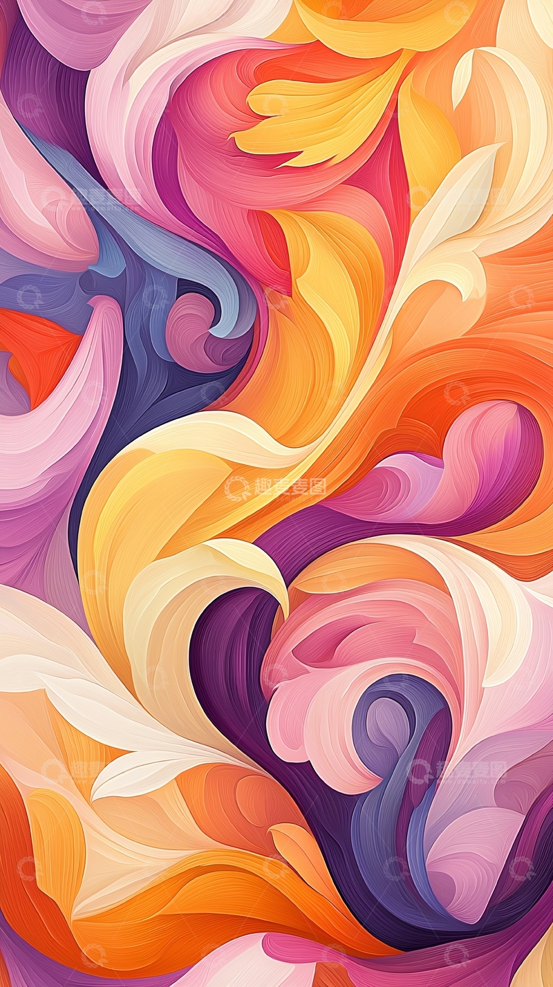 高清大图下载【趣麦麦图】抽象色彩流动艺术背景