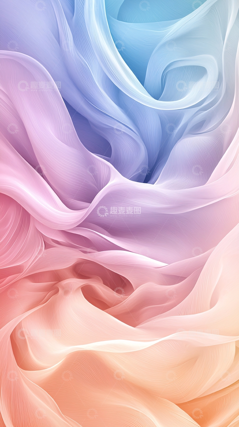 高清大图下载【趣麦麦图】柔和渐变抽象波纹背景