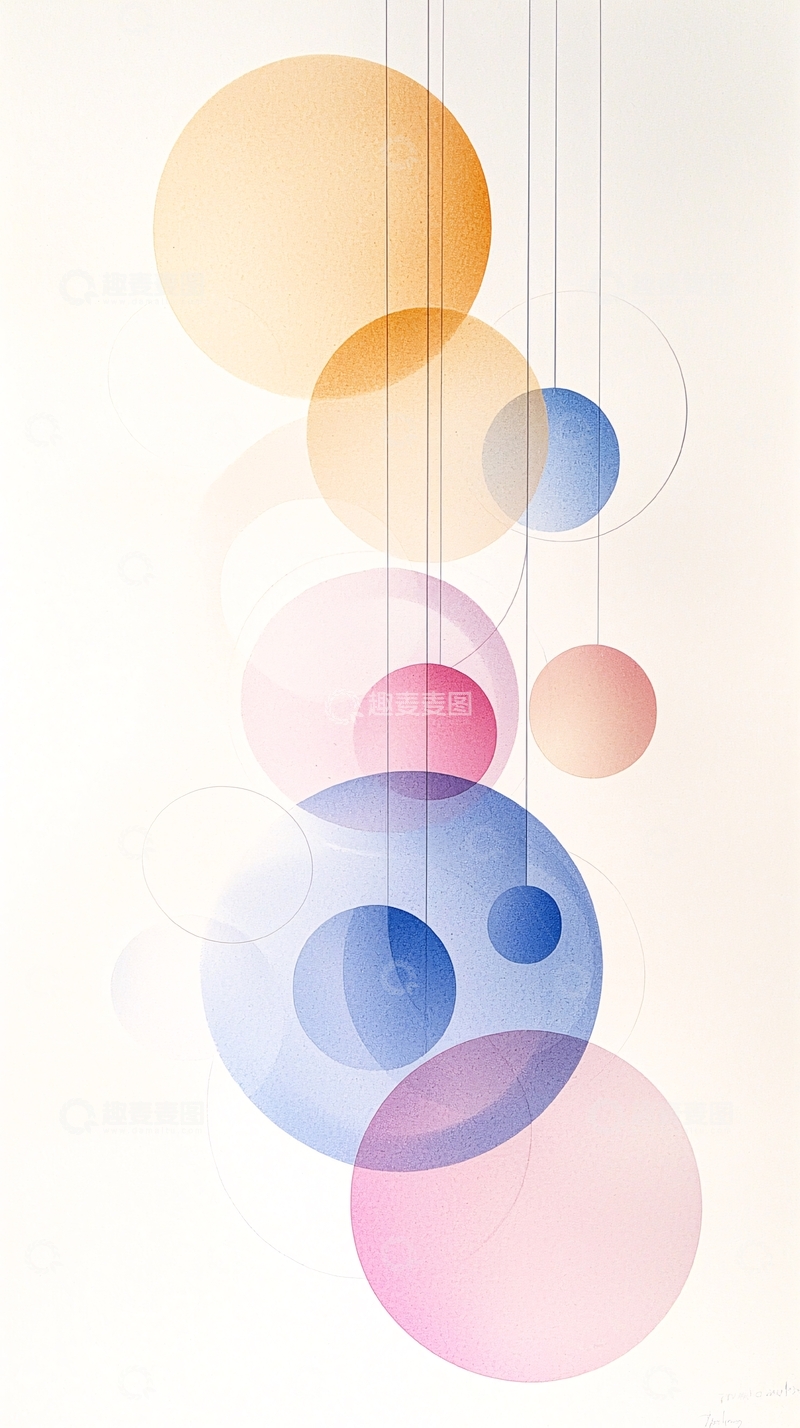 高清大图下载【趣麦麦图】抽象几何圆形艺术设计