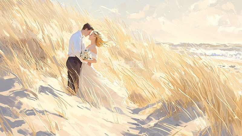 高清大图下载【趣麦麦图】海边婚礼浪漫瞬间