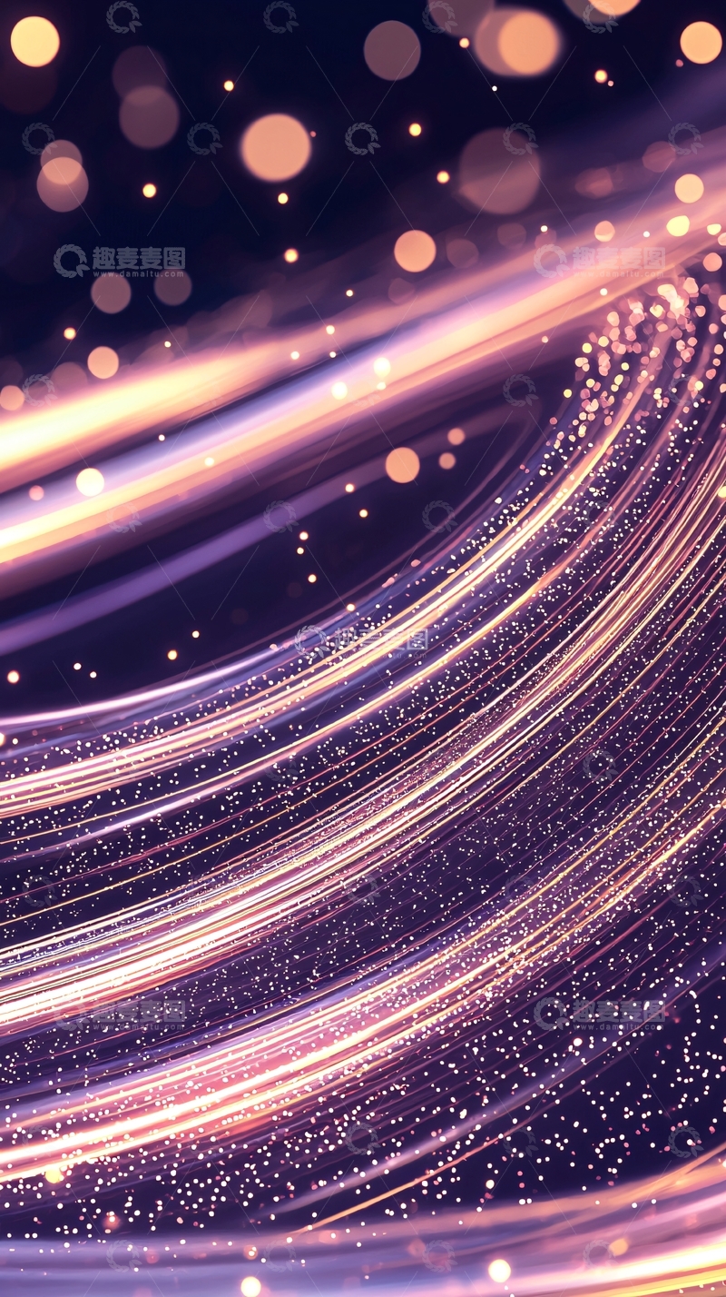 高清大图下载【趣麦麦图】光带流动夜空背景