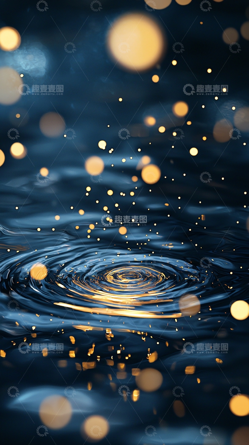 高清大图下载【趣麦麦图】水面上的光斑与涟漪