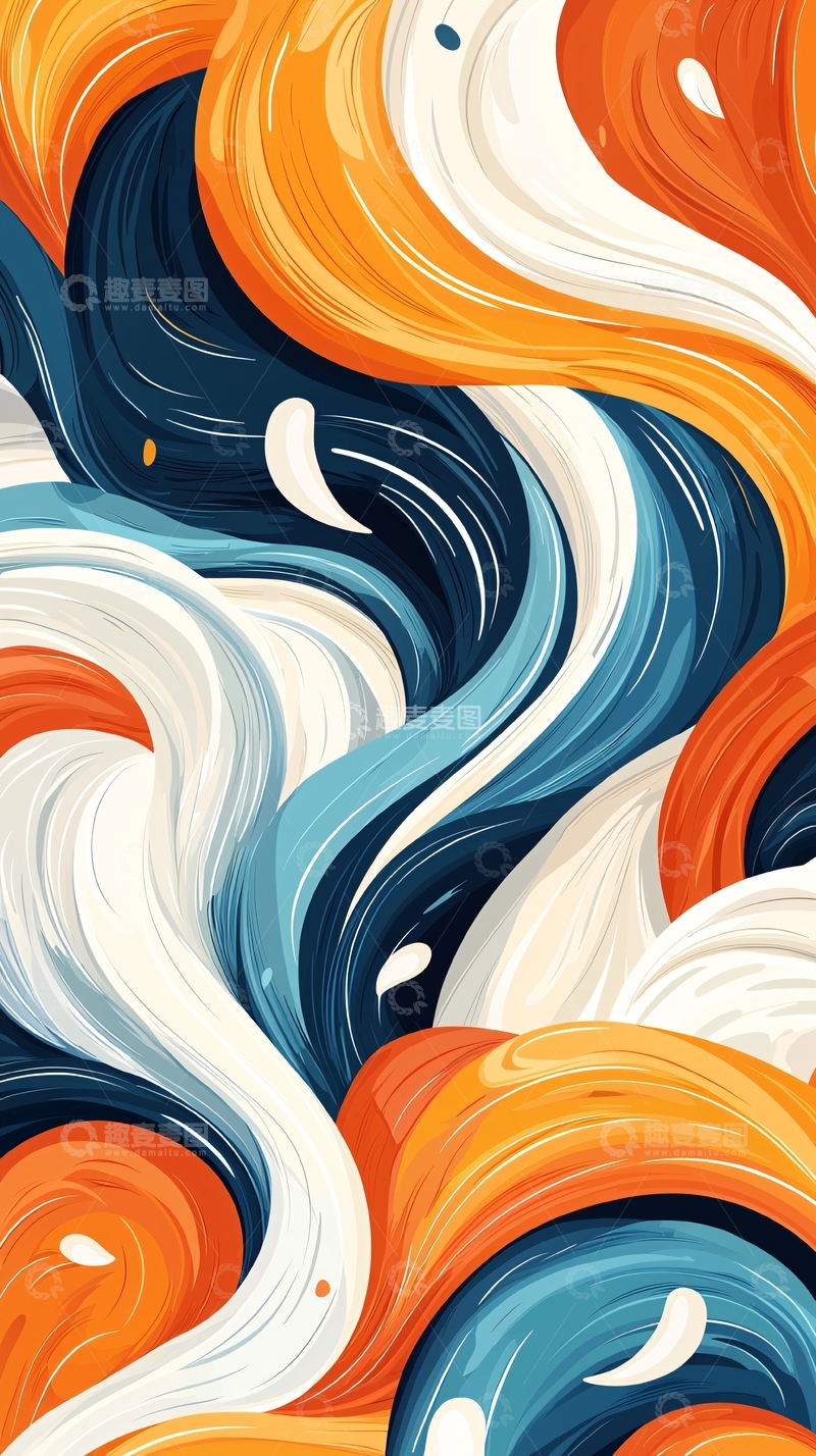 高清大图下载【趣麦麦图】抽象流动色彩背景图