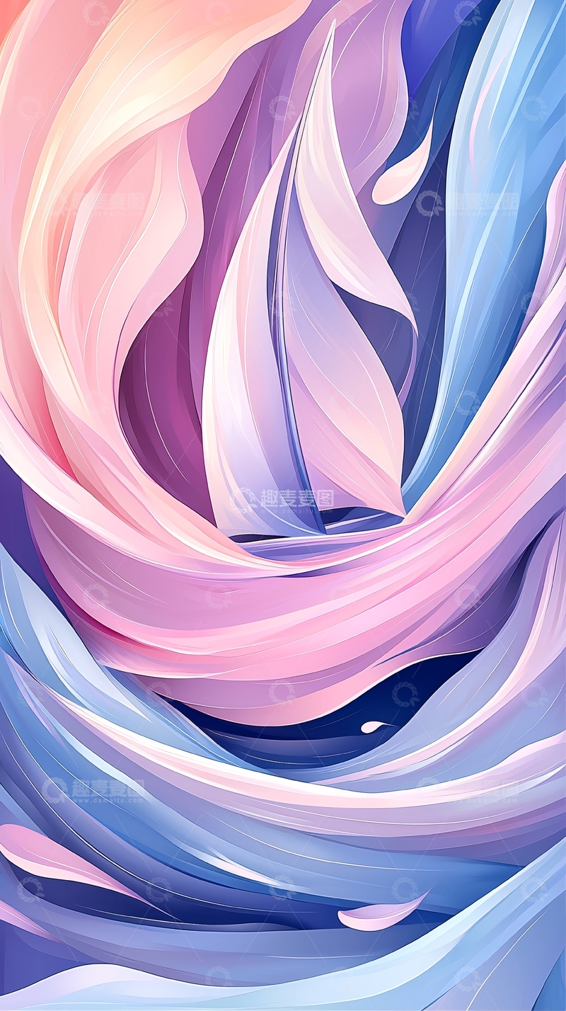 高清大图下载【趣麦麦图】梦幻色彩漩涡背景图
