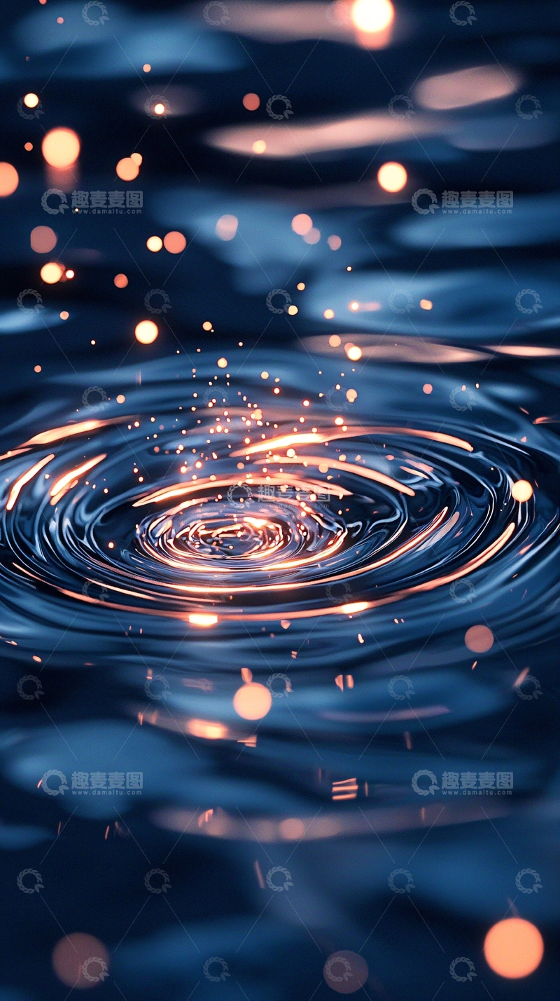 高清大图下载【趣麦麦图】水面上的光斑与涟漪