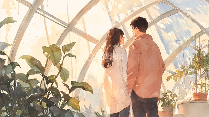 高清大图下载【趣麦麦图】温室里的浪漫时刻