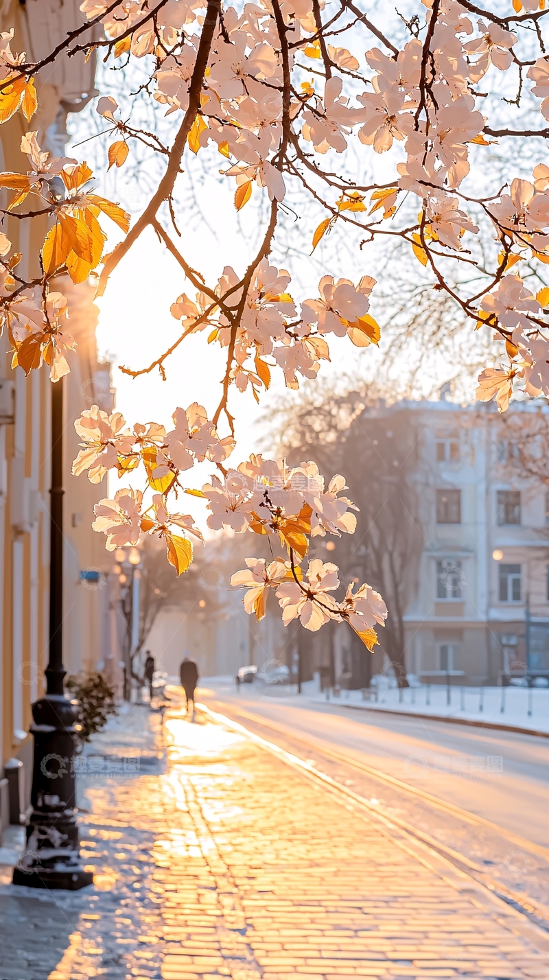 高清大图下载【趣麦麦图】春日暖阳下的街道