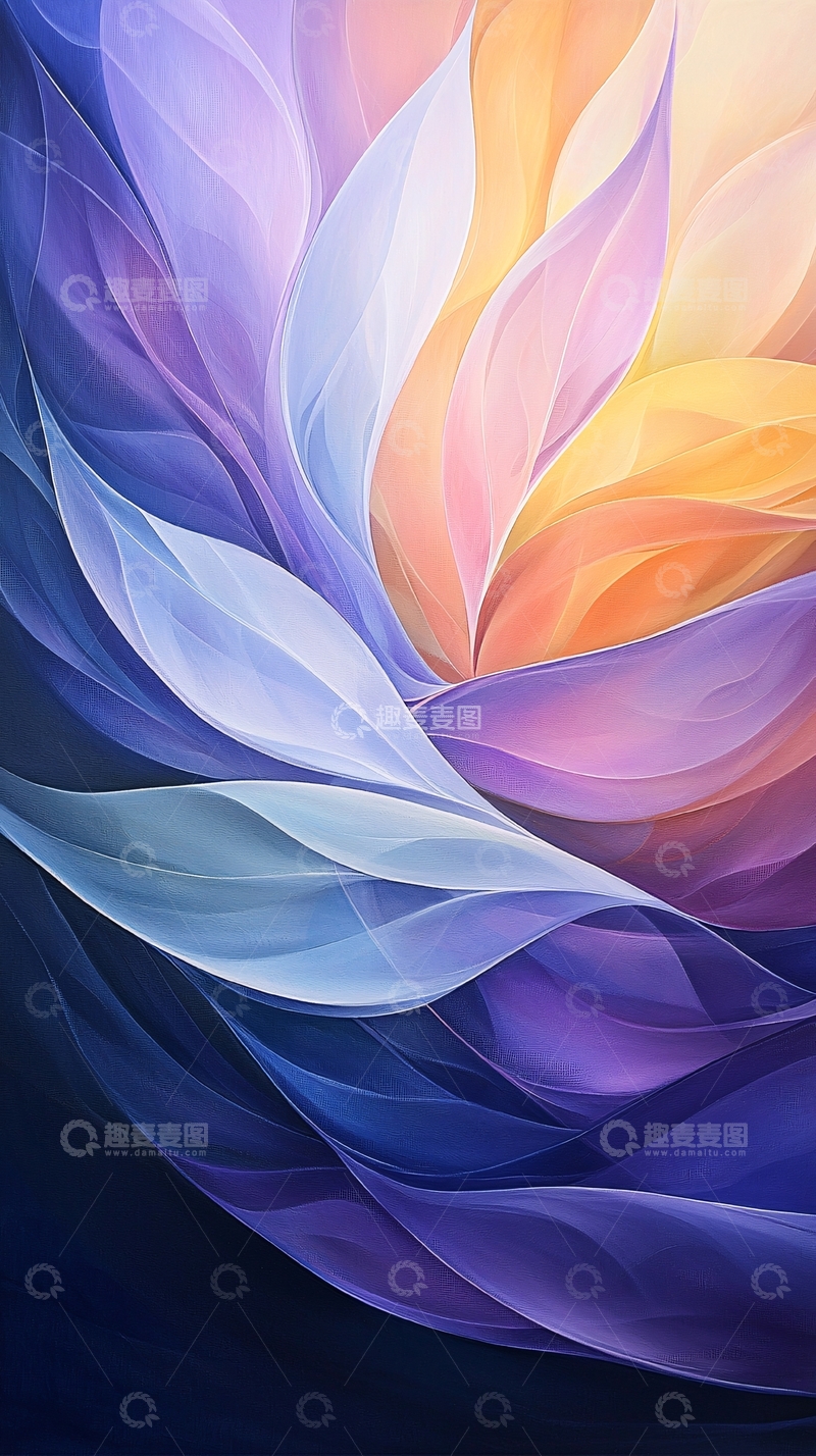 高清大图下载【趣麦麦图】抽象色彩渐变波浪纹理背景