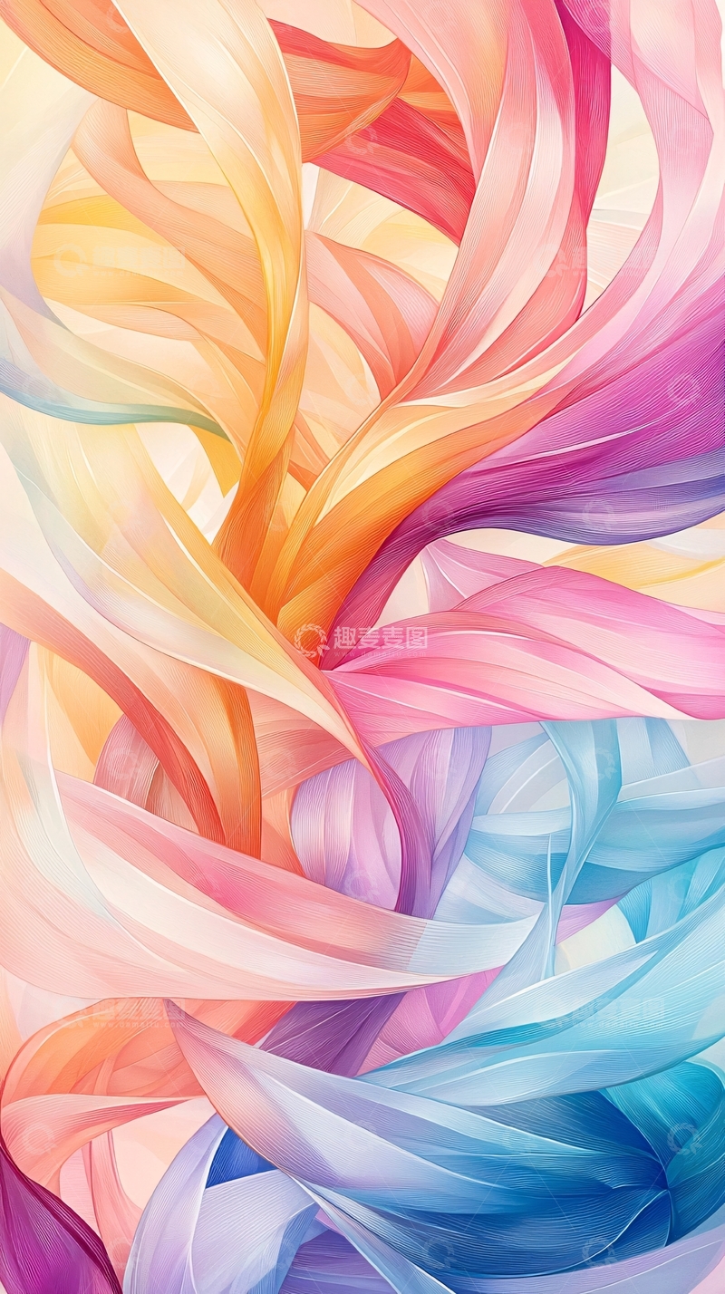 高清大图下载【趣麦麦图】色彩流动抽象艺术背景