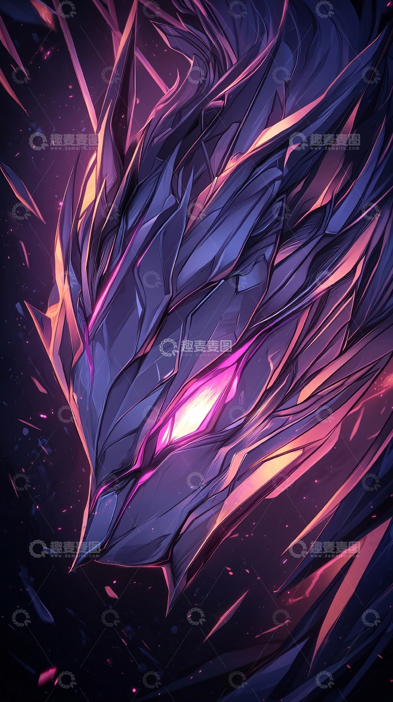 高清大图下载【趣麦麦图】紫色发光的神秘生物