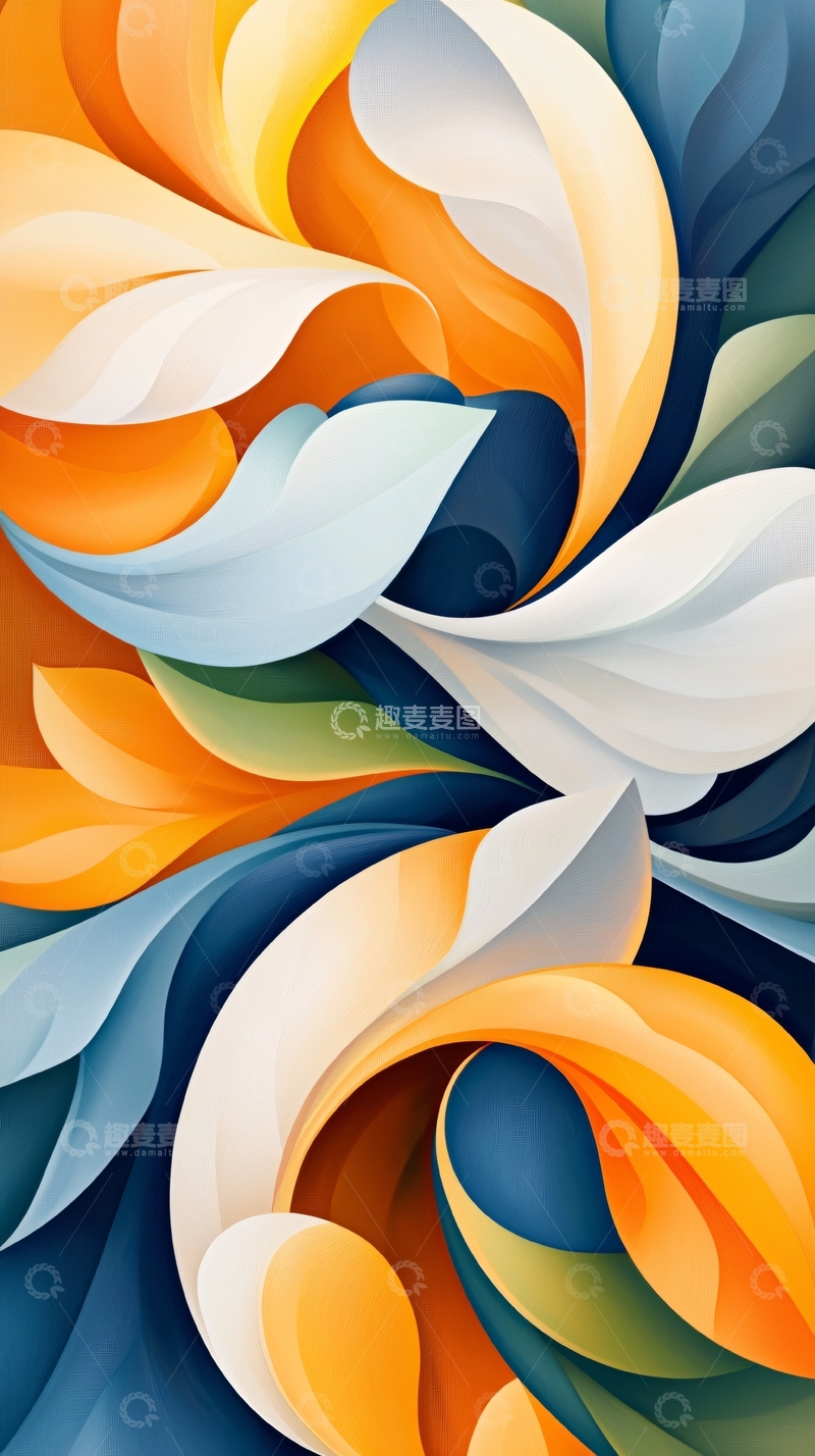 高清大图下载【趣麦麦图】抽象色彩流动艺术背景
