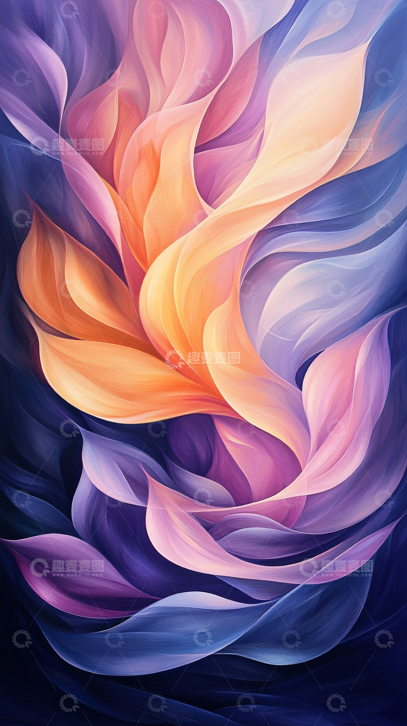 高清大图下载【趣麦麦图】抽象色彩流动艺术背景