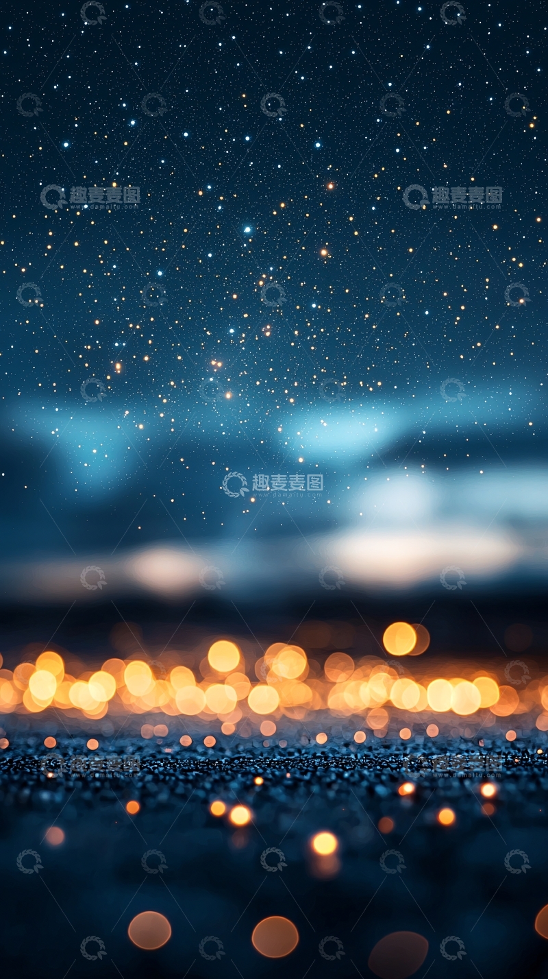 高清大图下载【趣麦麦图】夜空下的城市灯火璀璨