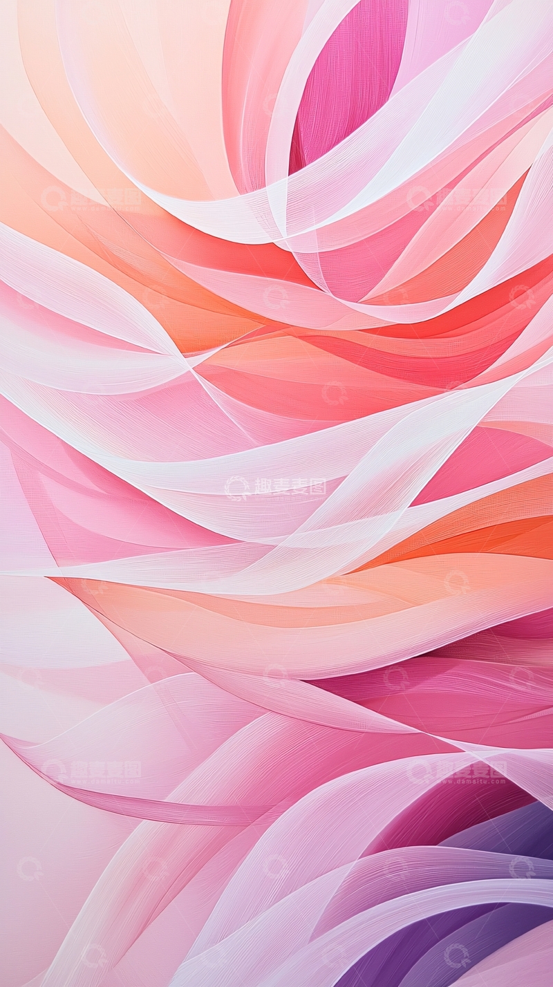 高清大图下载【趣麦麦图】粉色渐变抽象线条背景