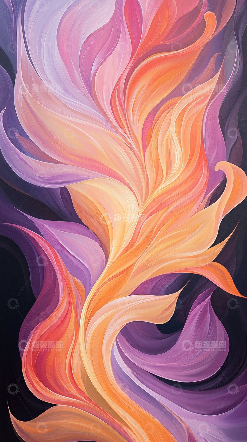 高清大图下载【趣麦麦图】抽象火焰艺术背景图