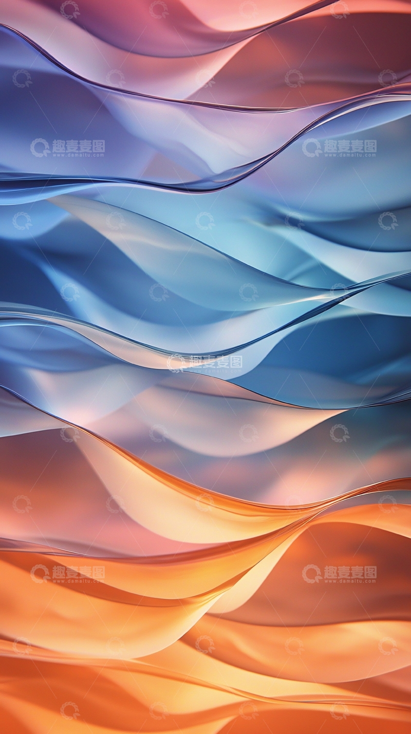 高清大图下载【趣麦麦图】波浪抽象艺术背景