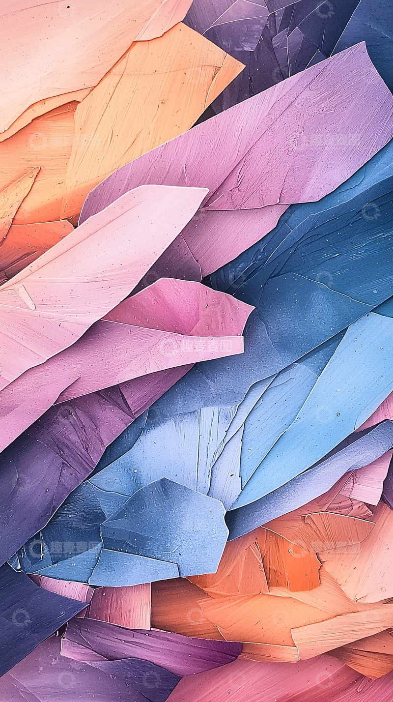 高清大图下载【趣麦麦图】抽象色彩拼贴艺术背景
