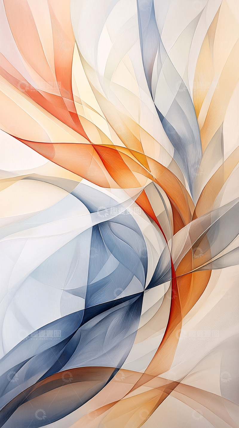 高清大图下载【趣麦麦图】抽象线条艺术背景图